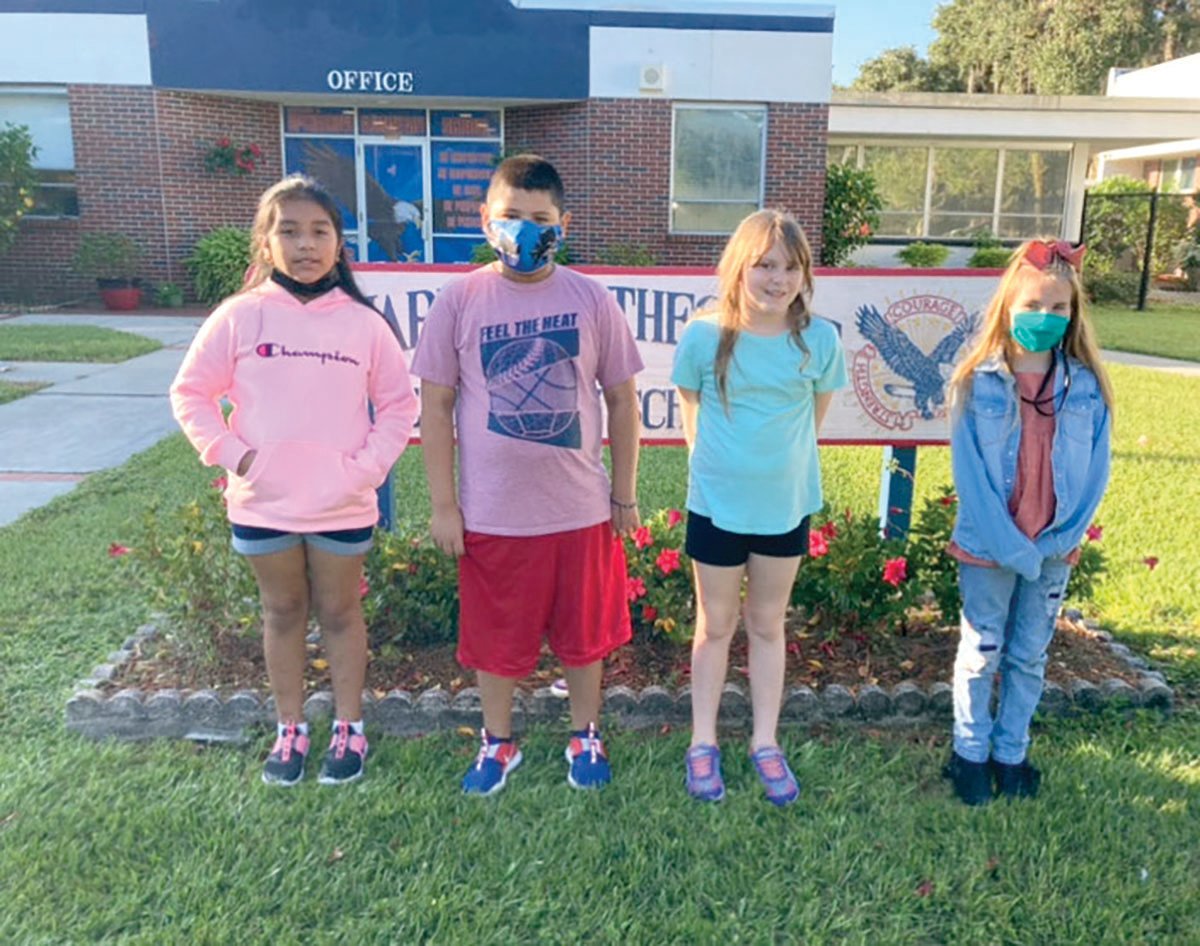 Third grade Citizens of the Month: Yanelly Perez, Julio Gomez, Raydin Sims and Shayne Orr